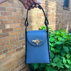 Italian Leather Bee Mini Bag